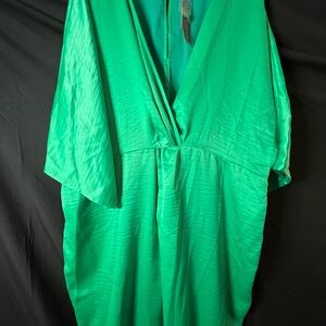 Lane Bryant Vibrant Green Mini Dress